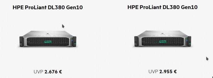 HPE ProLiant DL380 Gen10 im Angebot (Screenshot: ZDNet.de)