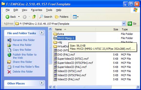 Mole VCD: In das Unterverzeichnis von TMPGEnc mssen zunchst die MVCD-Plugins kopiert werden