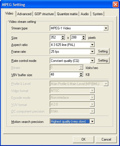 Expert-Settings: Folgende Optionen steigern die Qualitt, verlngern aber auch die Zeit fr das Umwandeln der Datei.