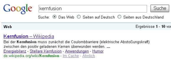 Google zeigt in der Vorschau von Suchergebnissen auch Links zu Sprungmarken an, über die Abschnitte größerer Websites direkt aufgerufen werden können (Screenshot: ZDNet).
