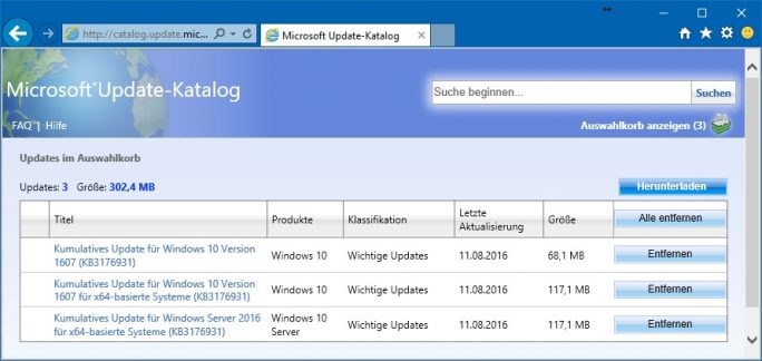 Windows 10: Updates manuell installieren