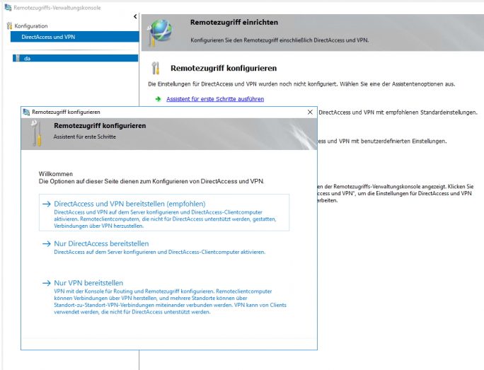 Настройка directaccess и vpn windows server 2016