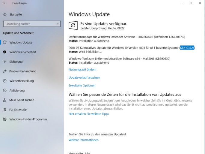 Windows Update April 10 2018 Cumulative Update Kb4103721 Available