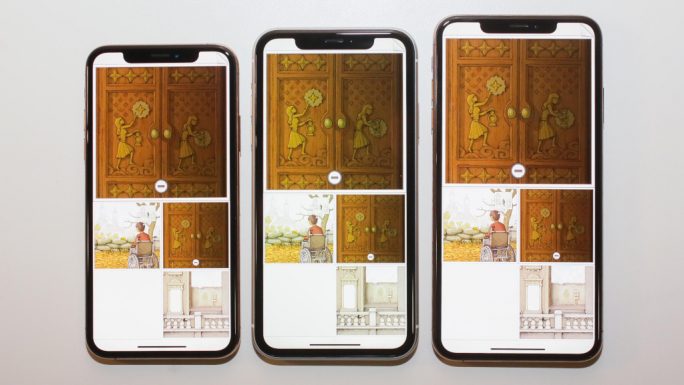 Größenvergleich: iPhone XS, iPhone XR und iPhone XS Max (Bild: Scott Stein, CNET)