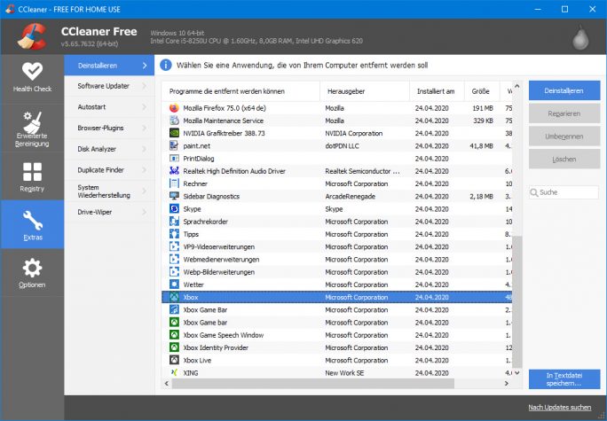 ccleaner portable for windows 10
